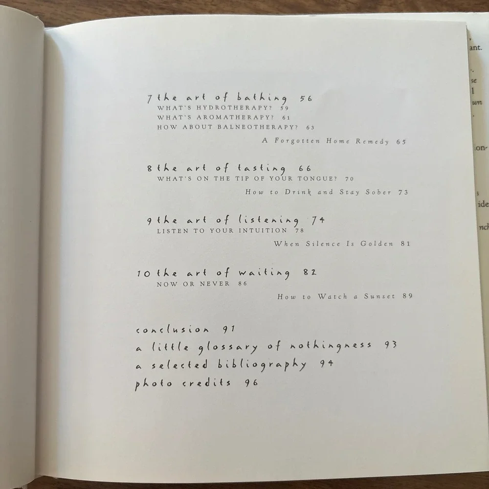 The Art of Doing Nothing Veronique Vienne Hardcover 1st Ed 1998 Meditation